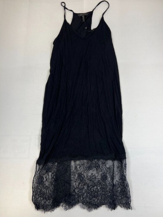 BCBGMAXAZRIA Dresses & Skirts - BCBGMAXAZRIA Women Large Black Bridget Lace Trim Slip Dress NWT